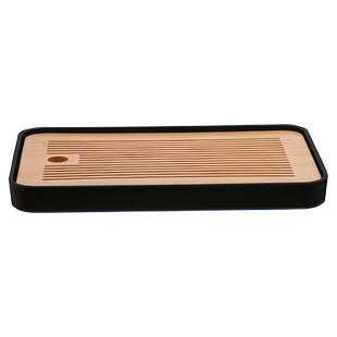 茶盘茶托盘小型家用2023新款茶具干泡台功夫木竹茶盘沥水盘长方形