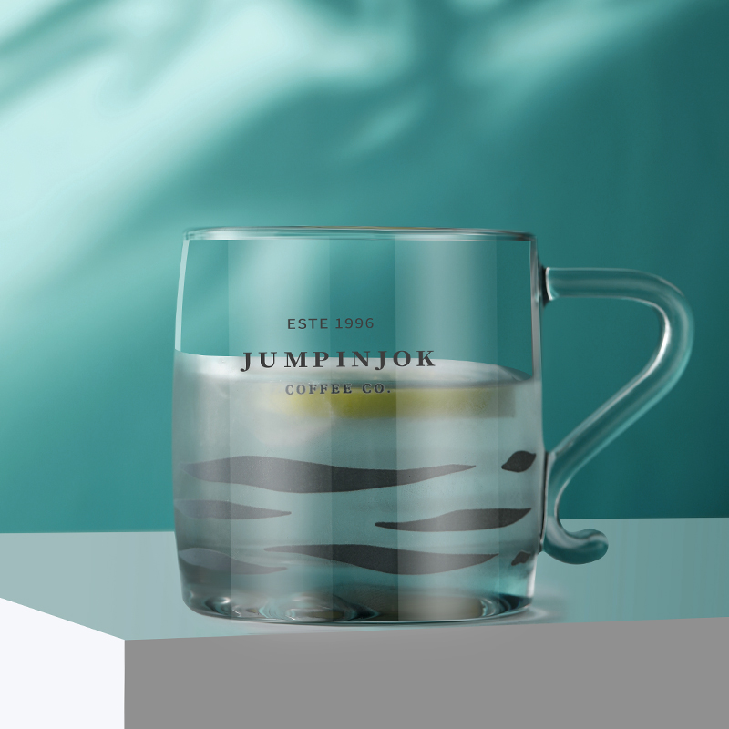 heisou水晶玻璃手绘插画猫爪厚底