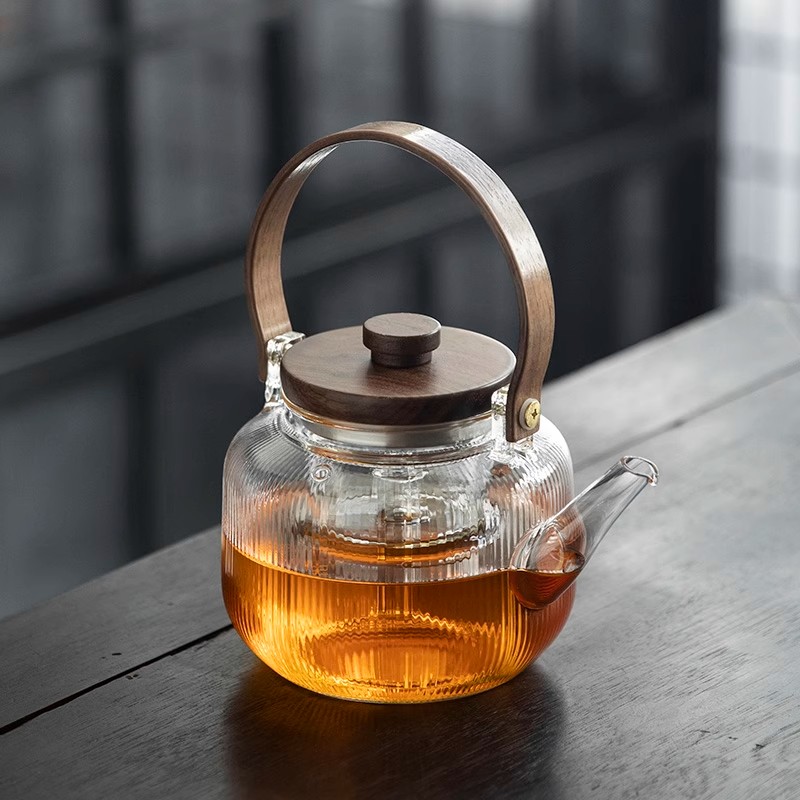 玻璃煮茶壶2025新款烧水壶泡茶家用提梁壶围炉耐高温电陶炉明火