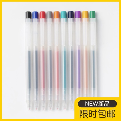 无印良品老款磨砂拔盖中性笔