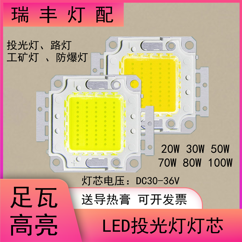 30Vled投光灯灯芯工矿防爆路灯