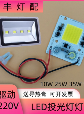 AC220v免驱动led集成灯珠光源 30W50W投光灯矿灯防爆路灯配件灯板