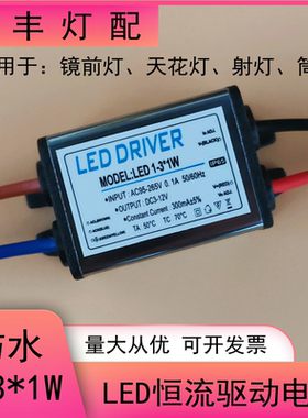 LED驱动电源1-3x1W镜前灯天花灯3瓦射灯防水恒流Driver镇流变压器