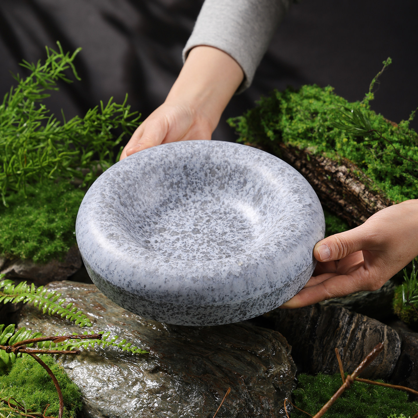 山野风密胺餐具火锅配菜盘肉丸虾滑盘厚边饭店餐饮商用专用仿石纹,餐饮具,盘,淘宝优惠券,粉丝福利购,淘宝优惠卷