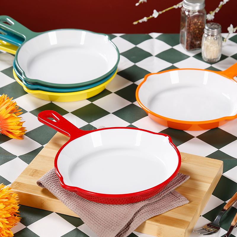 食品级A5密胺餐厅带手柄盖浇饭盘