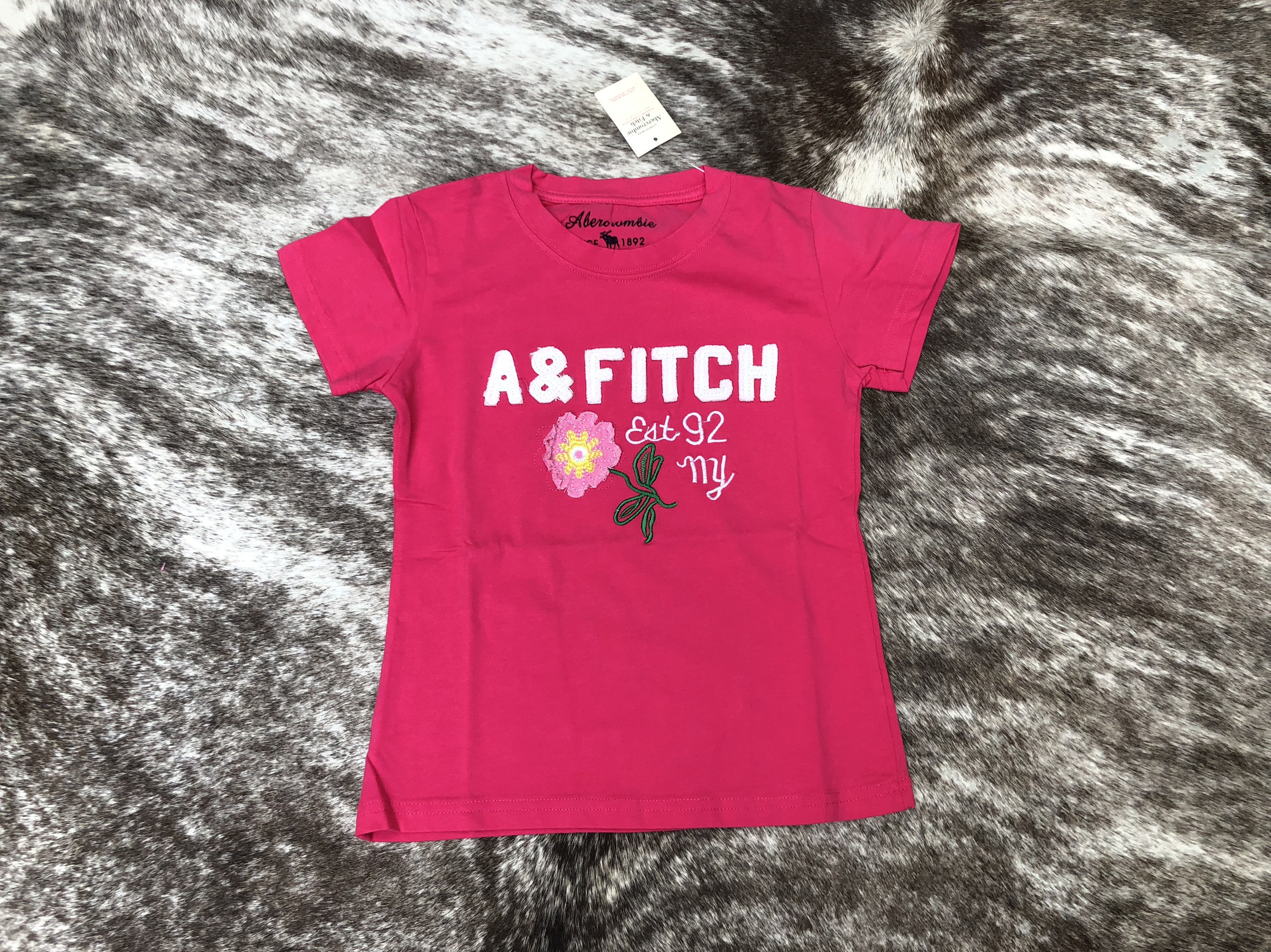 女童夏款外贸美单AF2068花T恤