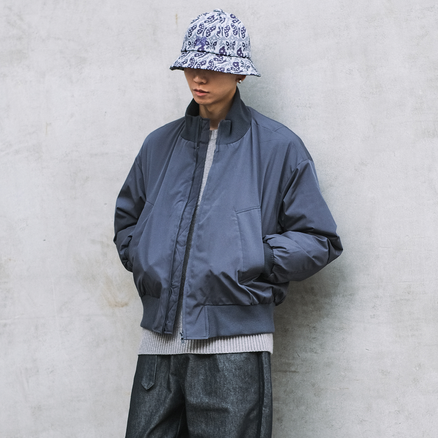 DICEOFF立领羽绒服90白鸭绒秋冬cleanfit通勤外套bomber飞行夹克