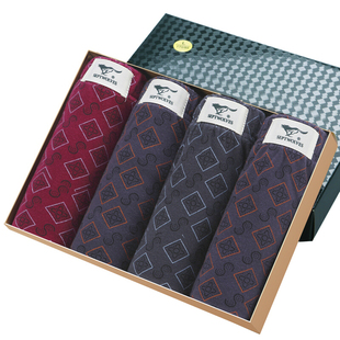 男士 头印花格子性感裤 内裤 中腰三角裤 衩 全棉薄款 七匹狼纯棉三角裤