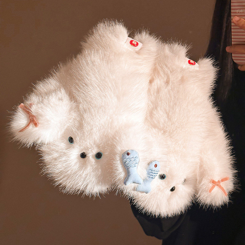可爱蝴蝶结小鱼小狗毛绒手套女冬季加厚保暖防寒连指全指挂脖骑车,服饰配件/皮带/帽子/围巾,手套,淘宝优惠券,粉丝福利购,淘宝优惠卷