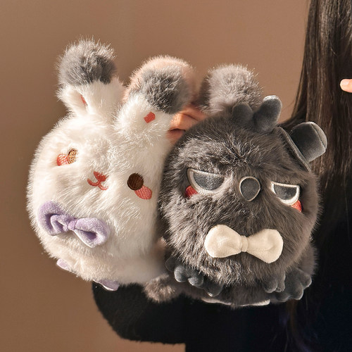 可爱卡通毛绒耳罩女冬季骑车保暖