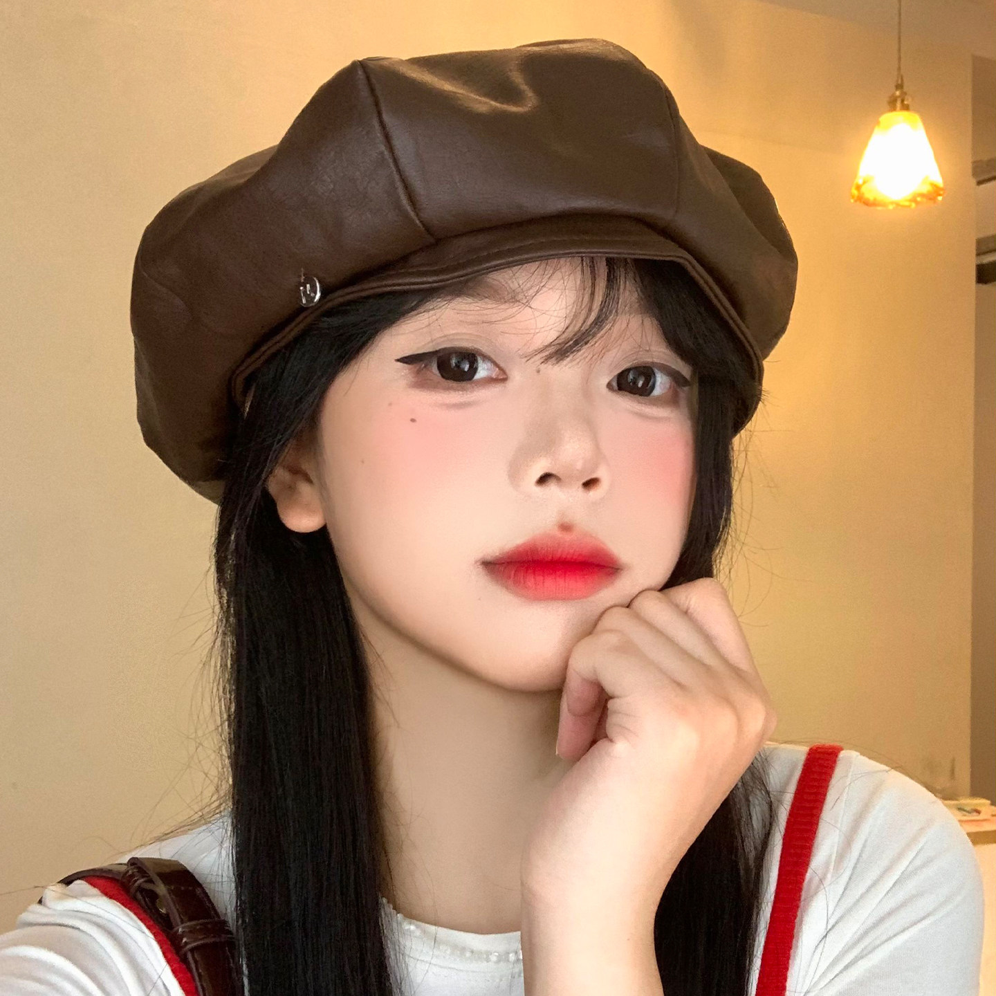 pu皮质贝雷帽女韩版百搭显脸小报童画家帽英伦复古大头围八角帽子,服饰配件/皮带/帽子/围巾,帽子,淘宝优惠券,粉丝福利购,淘宝优惠卷