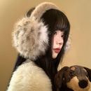 豹纹毛绒耳罩女冬季 毛茸茸耳包耳套骑车防冻防寒保暖耳暖耳捂子