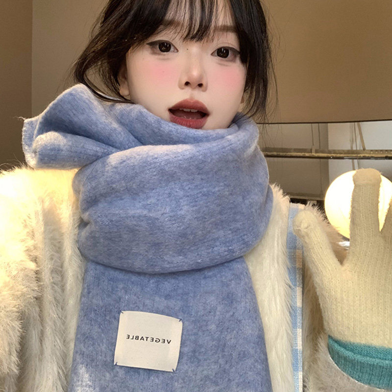 含羊毛高级感蓝色针织围巾女冬季2024新款加厚保暖韩系氛围感围脖,服饰配件/皮带/帽子/围巾,围巾/丝巾/披肩,淘宝优惠券,粉丝福利购,淘宝优惠卷