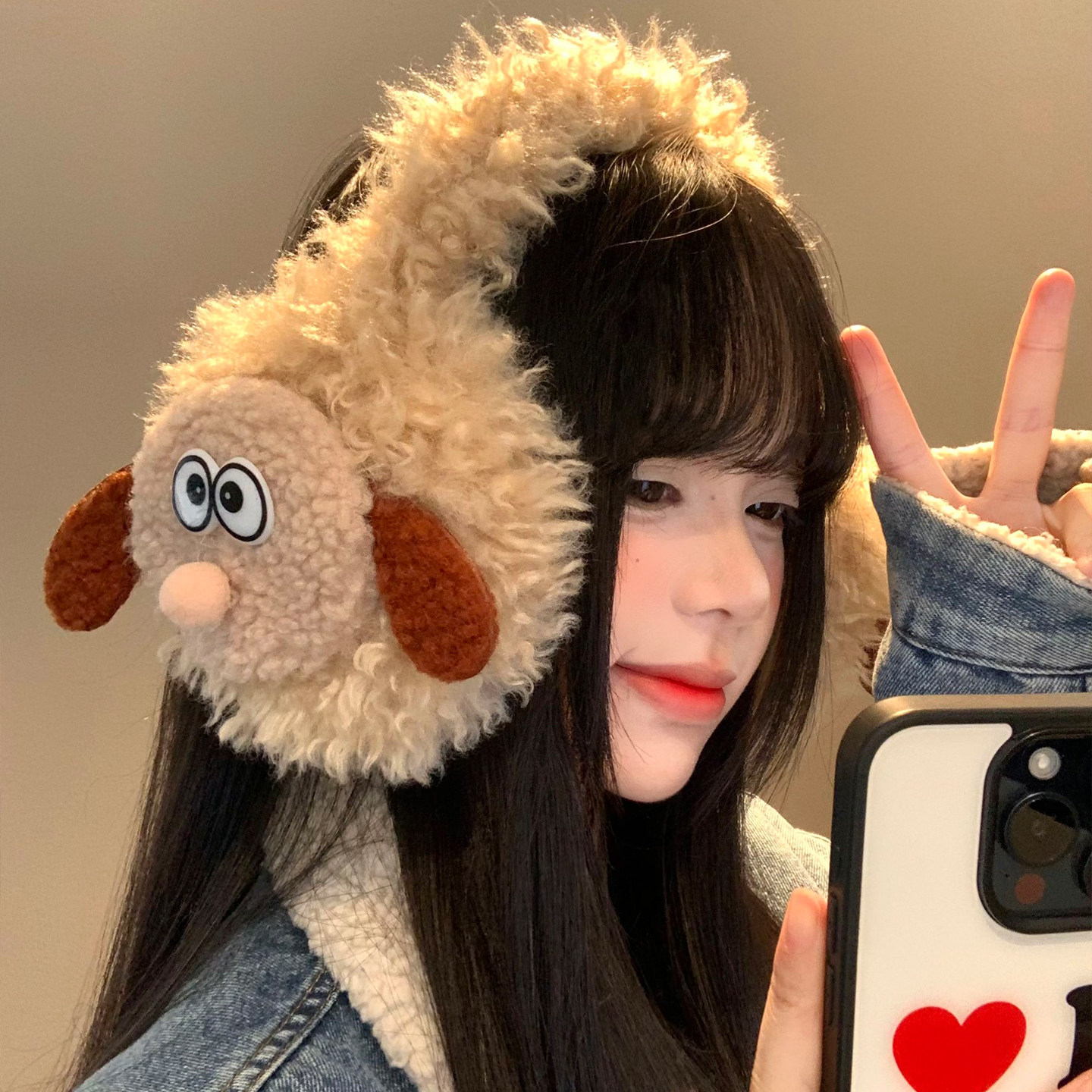 可爱小羊羊羔毛绒耳罩女冬季保暖耳套骑行防寒防冻耳捂子耳暖耳包,服饰配件/皮带/帽子/围巾,耳套,淘宝优惠券,粉丝福利购,淘宝优惠卷