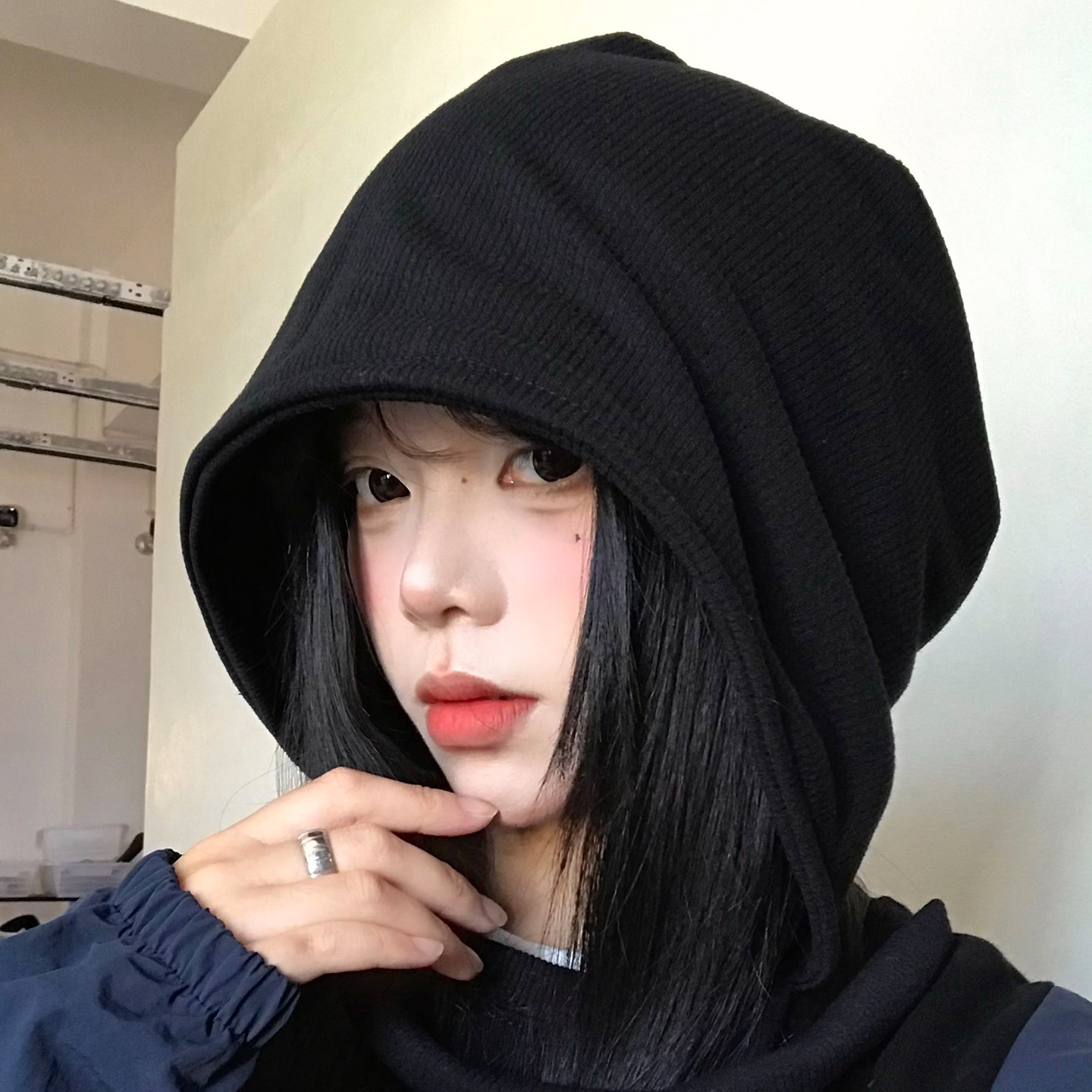 绑带包头帽女秋冬日系百搭显脸小