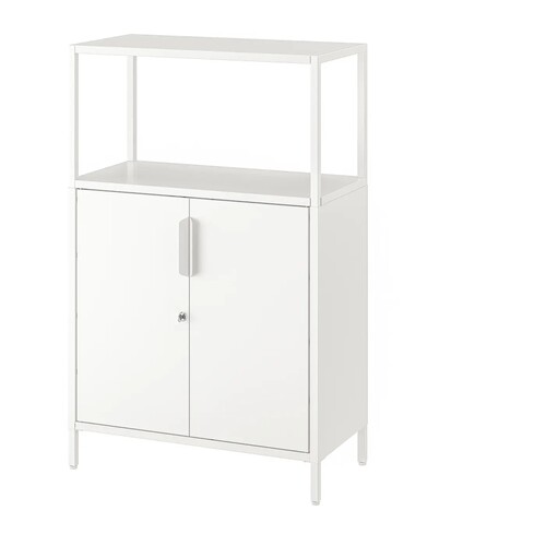 宜家国内代购特罗滕 储物柜，白色，70x35x110 厘米简约耐用