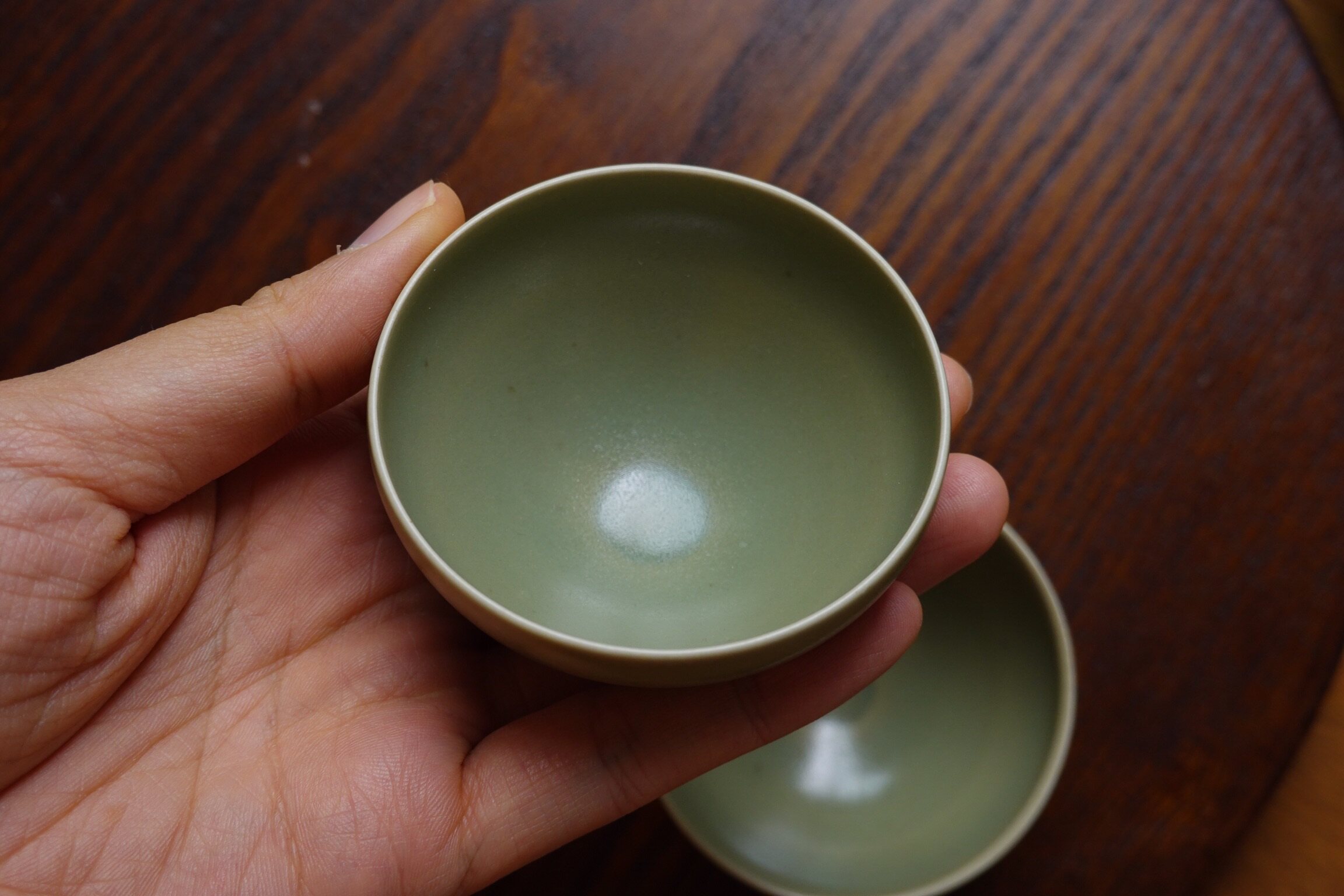 隐山堂 山青圆口小碗杯 茶杯品茗杯 主人杯 越窑青瓷