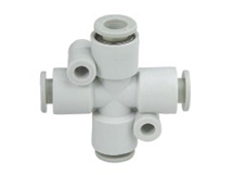 SMC 气动接头塑料 J-KQ2TW04-00  十字等径四通接头