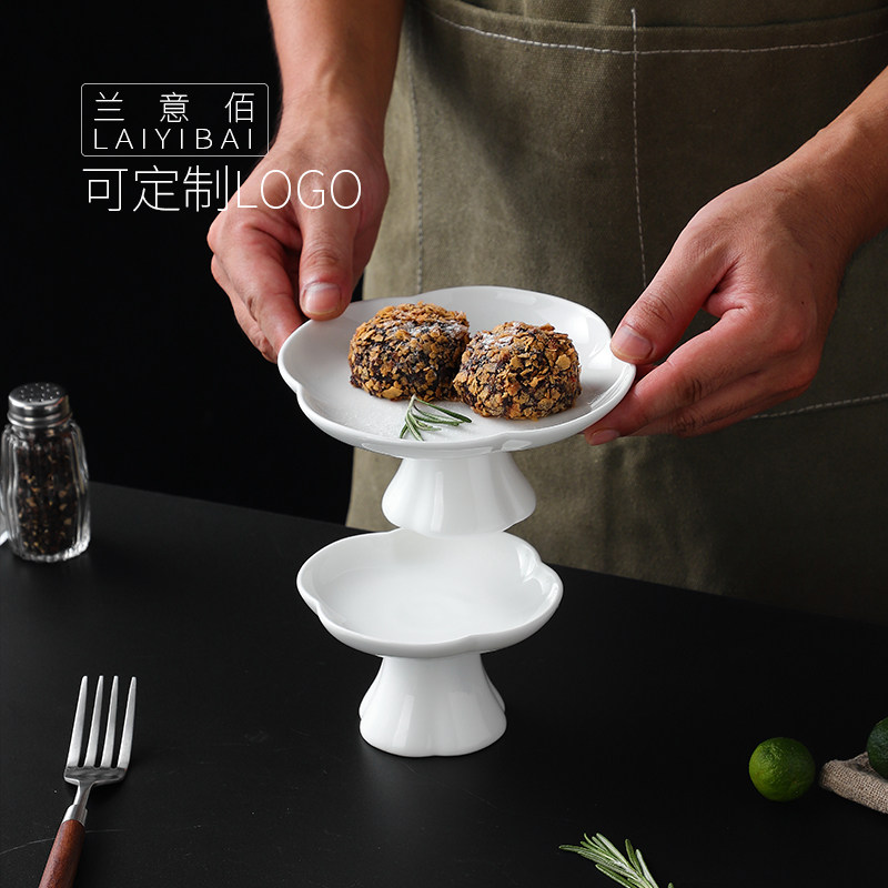 酒店餐厅水果盘小菜盘子凉菜盘高颜值陶瓷高脚盘点心盘果盘干果盘,餐饮具,盘,淘宝优惠券,粉丝福利购,淘宝优惠卷