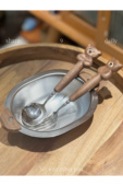 手作可爱立体小熊叉勺一体不锈钢餐具高颜值吃饭甜品水果叉吃饭勺