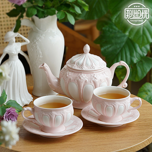 那些时光 中古陶瓷下午茶壶 下午茶具复古咖啡杯花茶杯子套装 法式