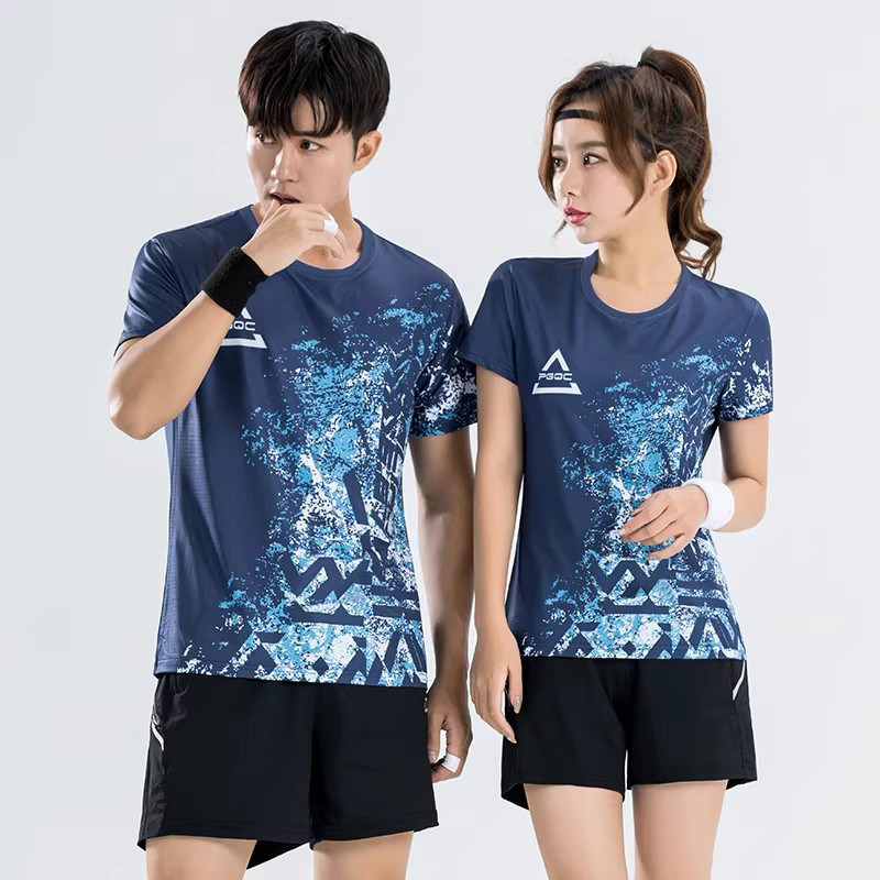 2026新款羽毛球服女夏短袖训练运动服速干比赛羽毛球套装定制队服