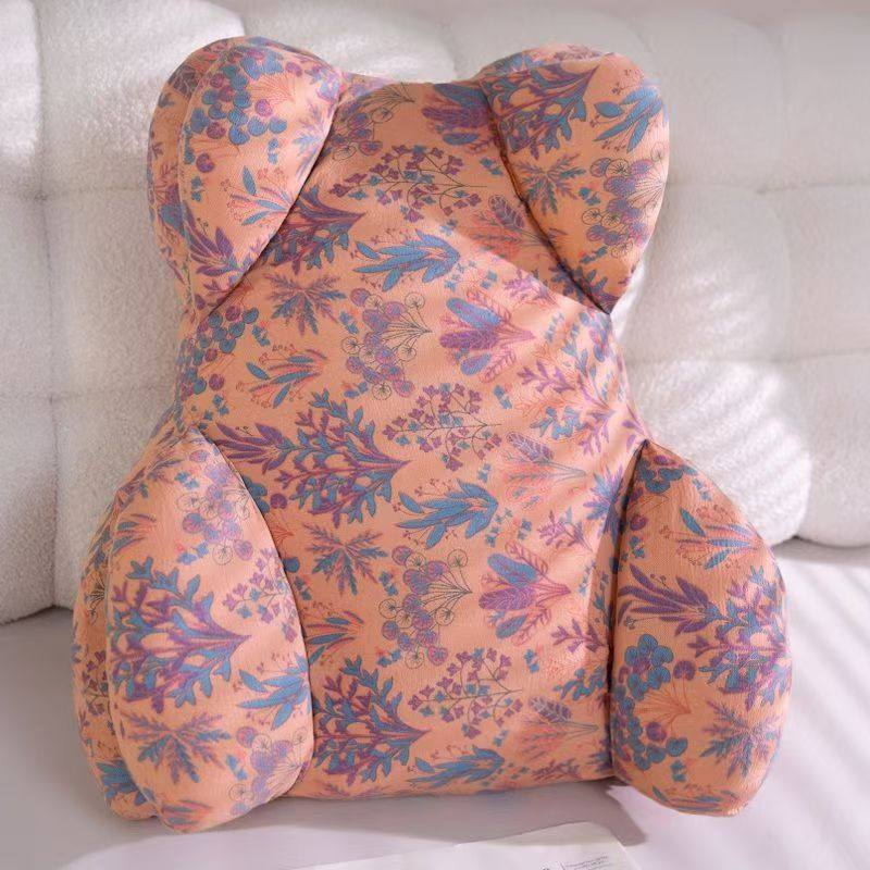 田园风木棉床头看书软包护腰靠沙发腰靠垫办公室座椅靠枕可拆洗