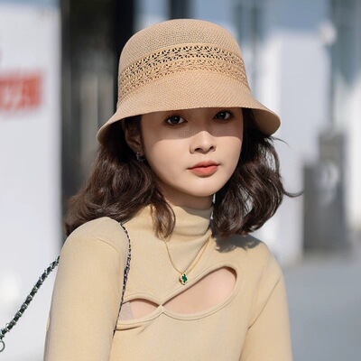 夏季帽子女款2026新款女士防晒遮脸太阳帽薄款百搭遮阳帽女渔夫帽