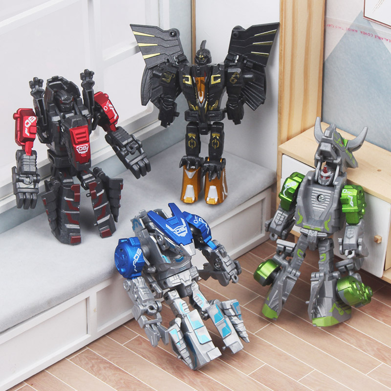 合金钢甲兽恐龙变形机器人霸王龙迅猛龙模型生日礼物益智玩具