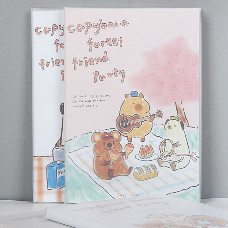 初品胶套笔记本子文具B5大号横线日记事手账本卡皮巴拉森友会