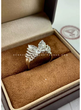 ECHOZOE“蝴蝶之恋”超值！轻奢仙气幻影气质小众戒指镶嵌钻马眼