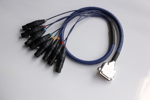 英国van damme范登美DB25卡农公母音频线声卡话放辫子扇尾线8通道