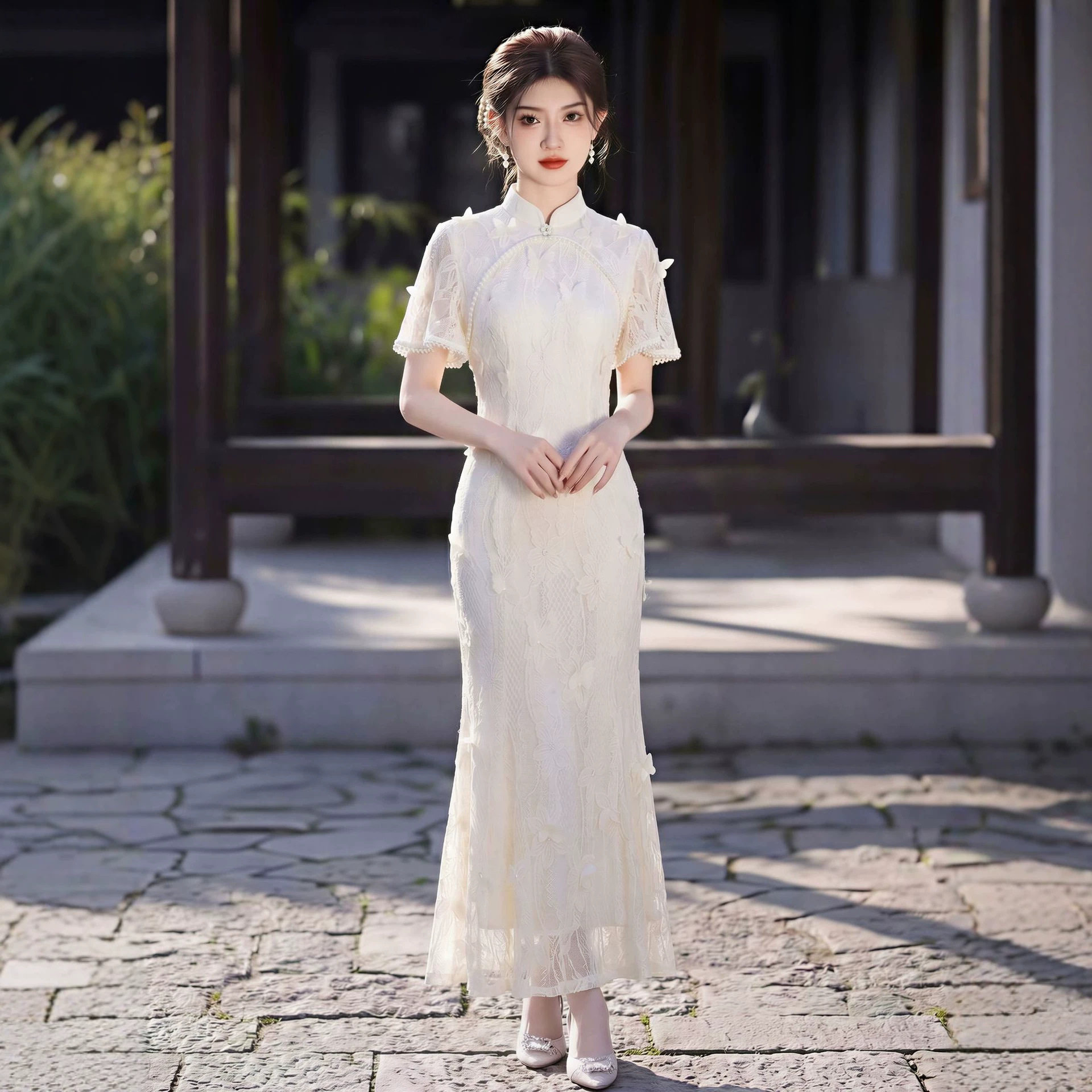 鱼尾旗袍2026新款高级感改良年轻款少女小个子国风日常连衣裙夏季