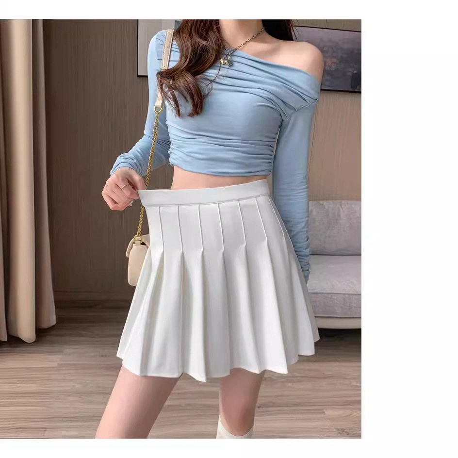 (松紧腰+加长+安全裤+拉链）百褶裙JK制服裙子半身裙春夏短裙秋冬