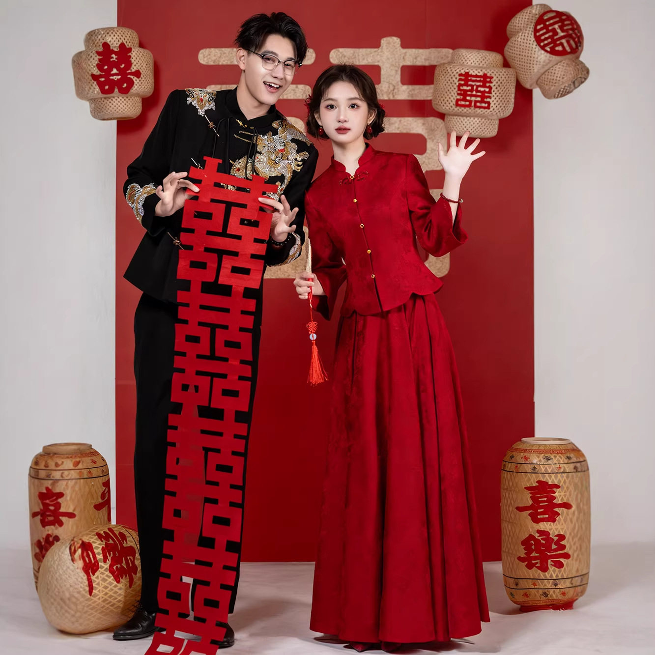 新中式红色敬酒服2026新款新娘订婚礼服结婚当天便服回门服套装女