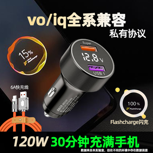 适用VIVO/IQOO超级快充车载充电