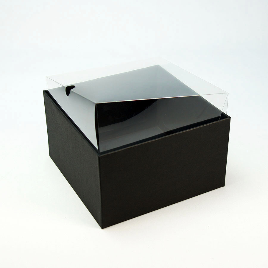 새로운 투명 창 포장 선물 상자 투명 모자 선물 상자 하늘과 땅 덮개가 있는 보편적인 선물 상자 사용자 정의 가능한 로고