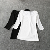 气质 时尚 休闲百搭 圆领七分袖 DA13 春秋外贸韩版 套头蕾丝衫 新款