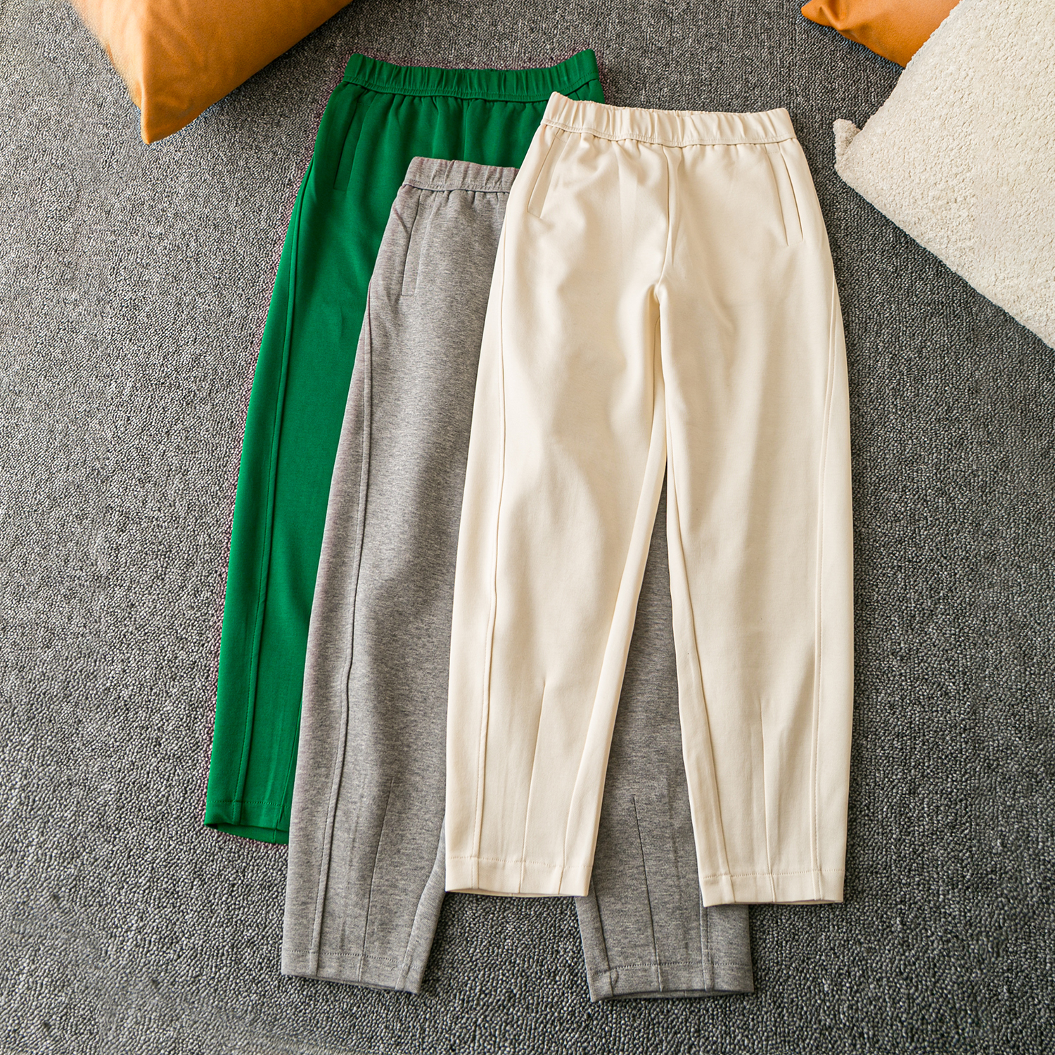 减龄时尚百搭松紧腰休闲长裤