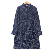 翻领长袖 春秋外贸韩版 轻薄舒适 宽松显瘦百搭 连衣裙 新款