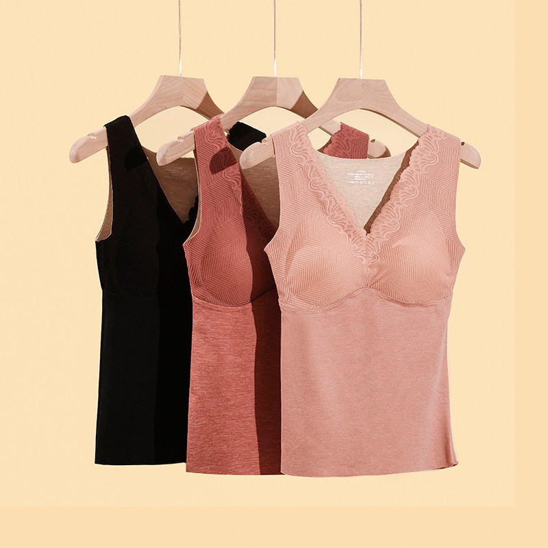 保暖蚕丝背心羊毛内搭可拆卸带胸垫免穿文胸打底无袖上衣K-JP637,女士内衣/男士内衣/家居服,保暖背心,淘宝优惠券,粉丝福利购,淘宝优惠卷