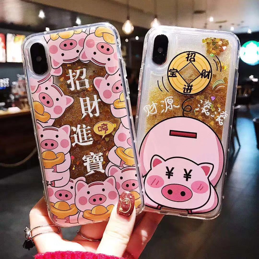 F048ÊÊÓ÷ÛÉ«Öíiphone XS MAX Xĥɰ²Ê»æÊÖ»ú¿ÇÆ»¹û7/8PlusÈí¿Ç6s