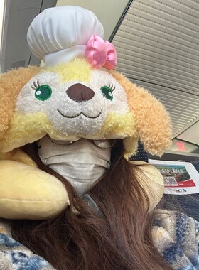 可爱史迪仔u型连帽旅行便携睡觉专用长途护颈椎脖子办公室u形枕