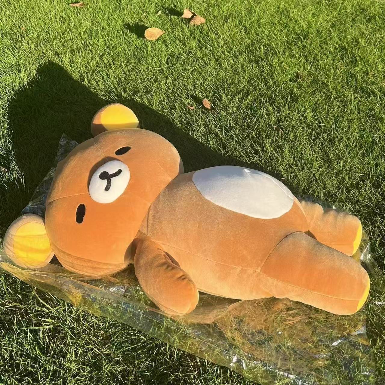 新款呆萌歪头轻松熊毛绒玩具公仔安抚轻松玩偶床上陪睡娃娃礼物女