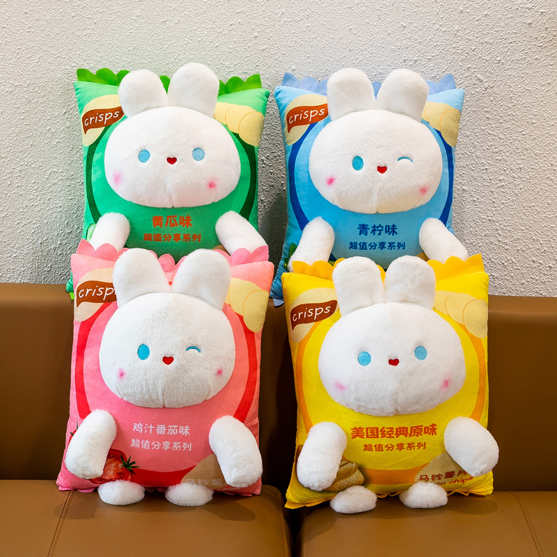 新款创意薯片兔子玩偶薯片娃娃