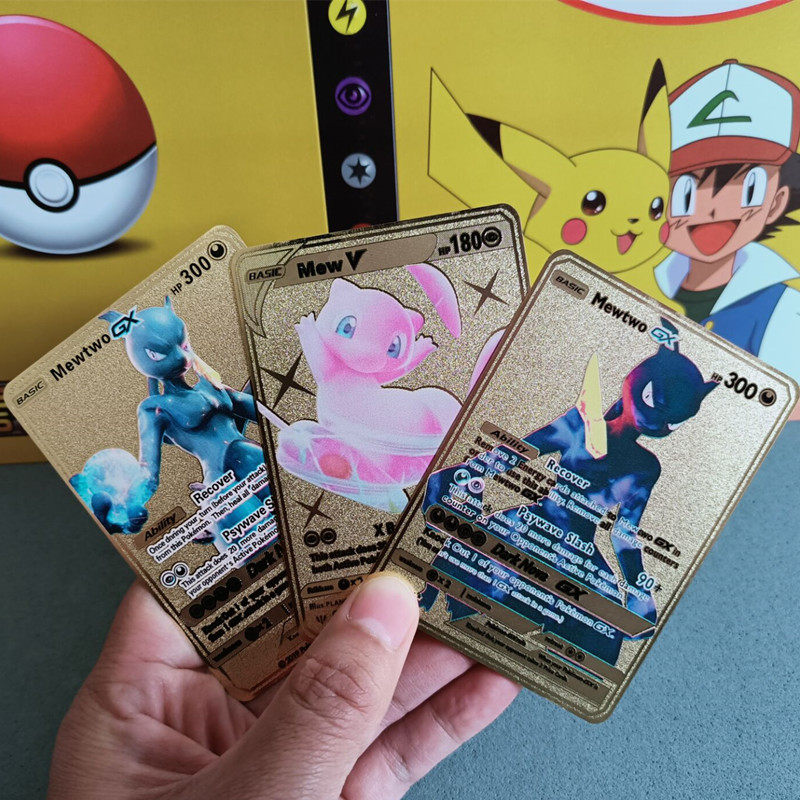 超级超梦金属卡片精灵宝可梦卡牌极巨化神奇动漫宝贝梦幻收藏卡gx