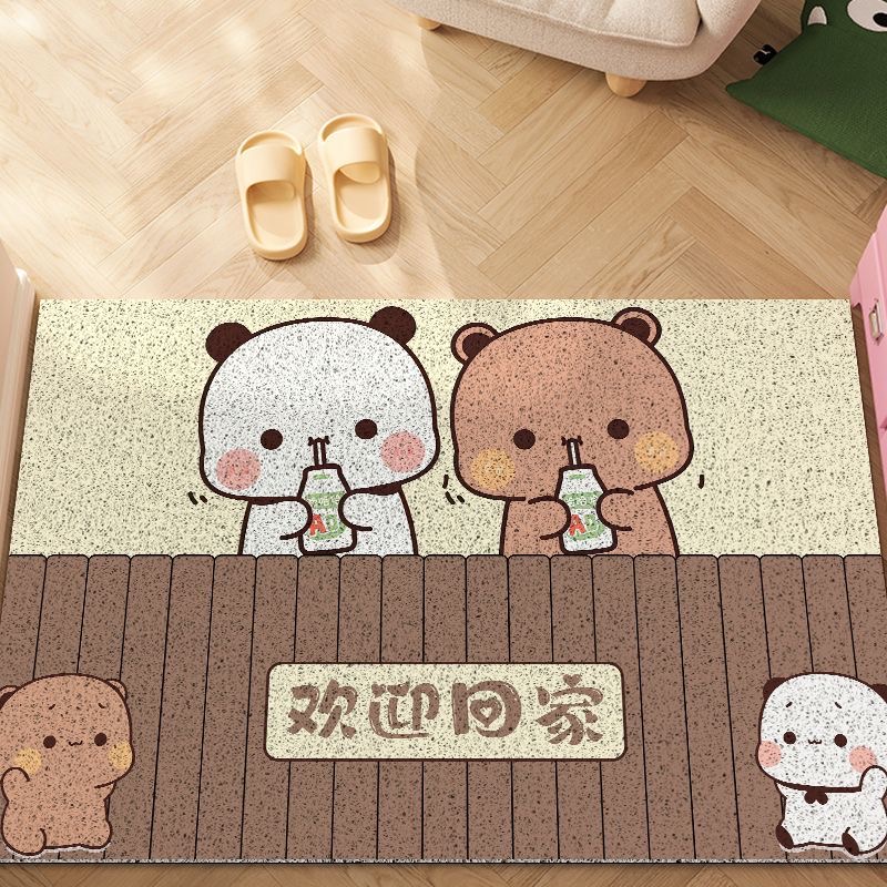 一二布布丝圈入户门地垫门口蹭土防滑脚垫子玄关耐脏除尘垫子地毯