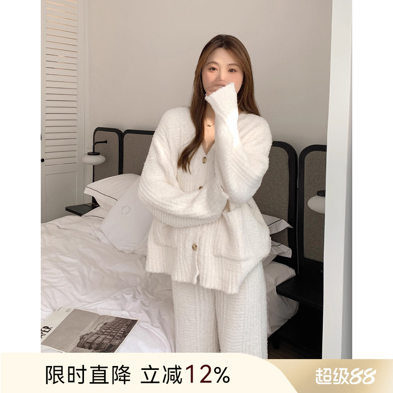 ALIND大码家居馆糯米睡衣套装