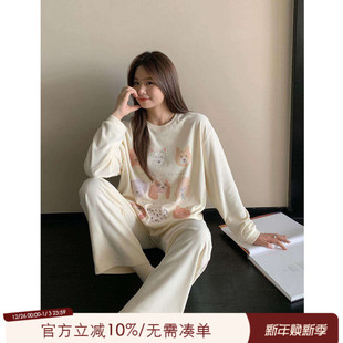 微胖mm宽松长袖 冬季 家居服200斤可外穿睡衣 家居2025新款 ALIN大码