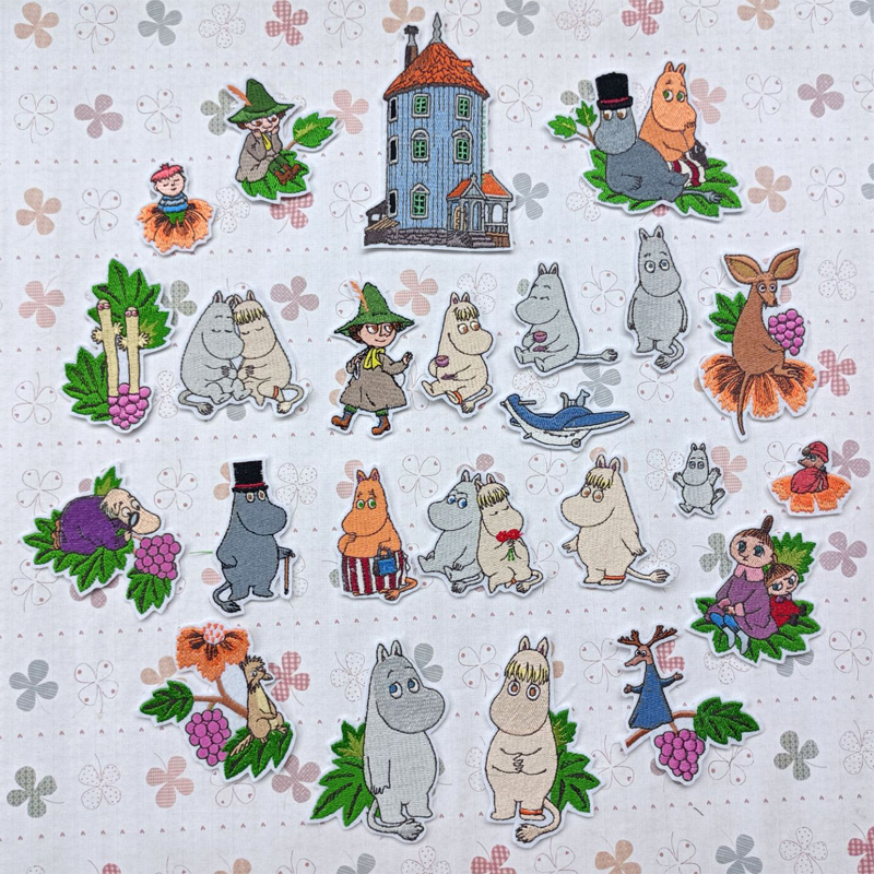 刺绣卡通动漫河马小肥肥布贴可爱精灵贴布修补丁贴花衣服裤子包包